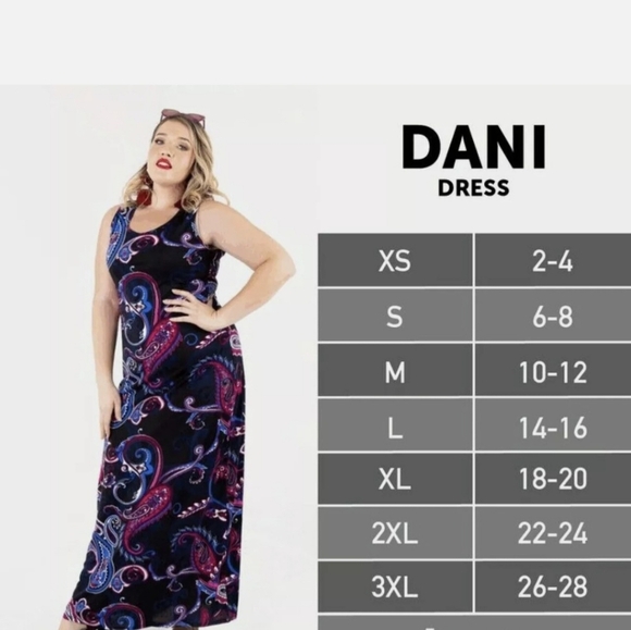 NWT Lularoe Dani LG Polka Dot B&W Maxi Dress Super Versatile One & Done or Layer - Picture 12 of 14